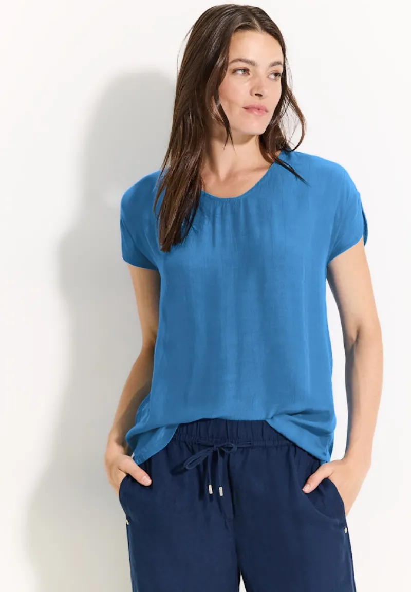 Cecil Blusen*Luftige Viskose Bluse Azure Blue