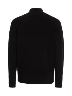 Calvin Klein Pullover & Sweatshirts*LYCRA BLEND BUTTON QUARTER ZIP ck black