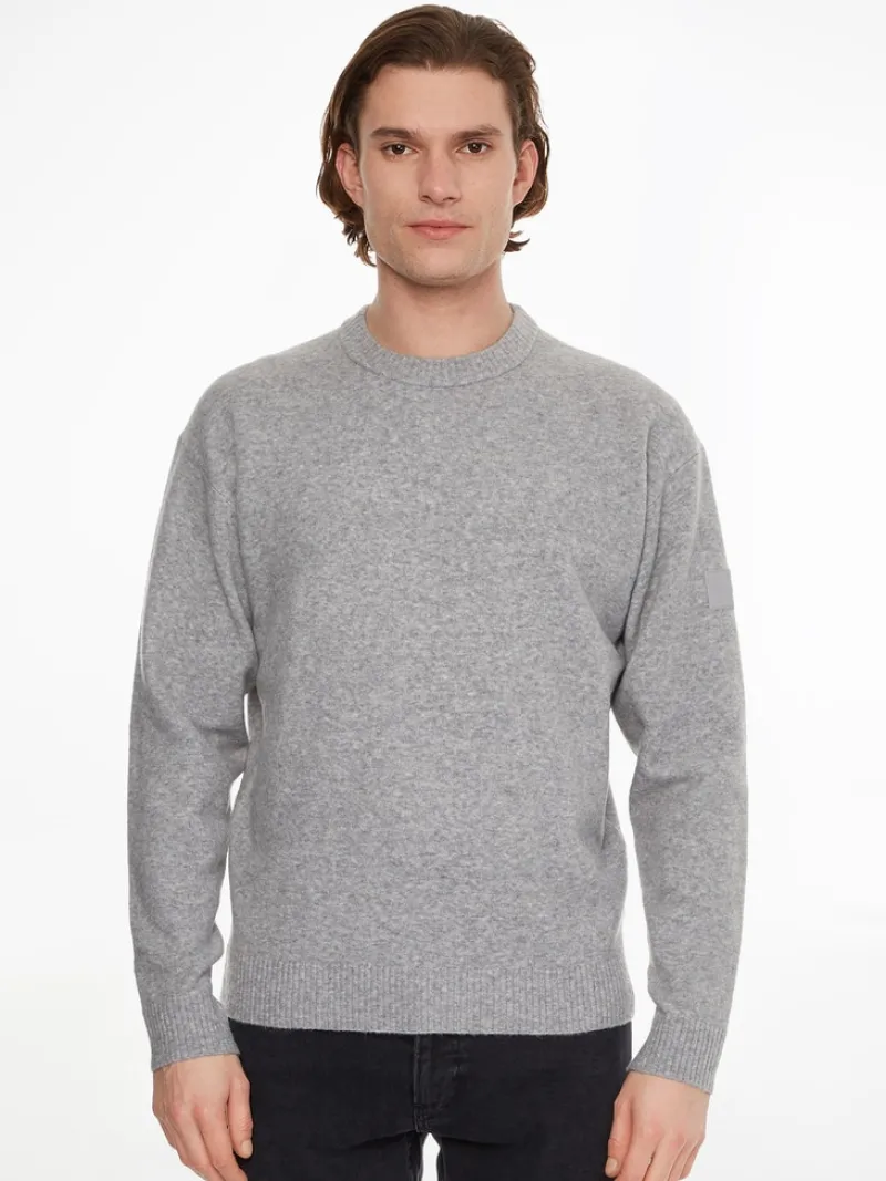 Calvin Klein Pullover & Sweatshirts*LYCRA BLEND COMFORT FIT SWEATER light grey heather
