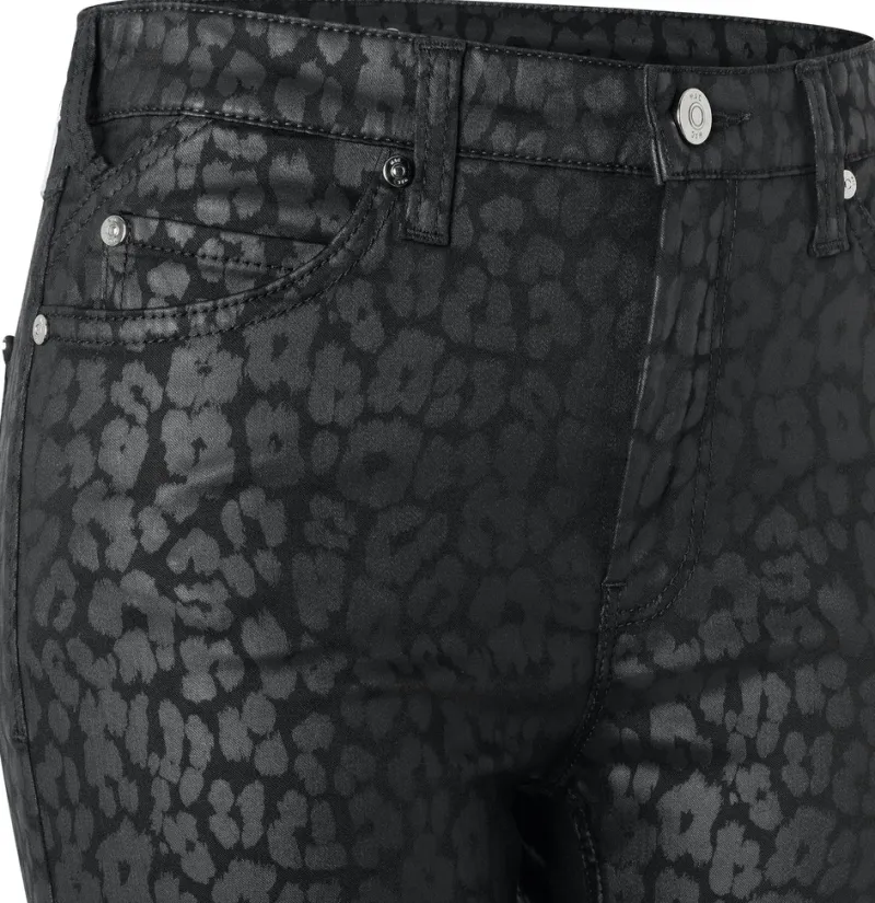 MAC Hosen*JEANS - BOOT, Coated cotton tencel Schwarz