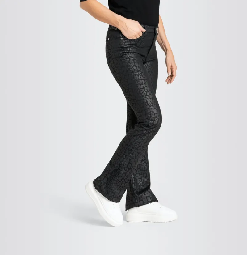 MAC Hosen*JEANS - BOOT, Coated cotton tencel Schwarz