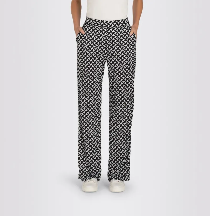 MAC Hosen*JEANS - CHIARA, Jersey print Schwarz