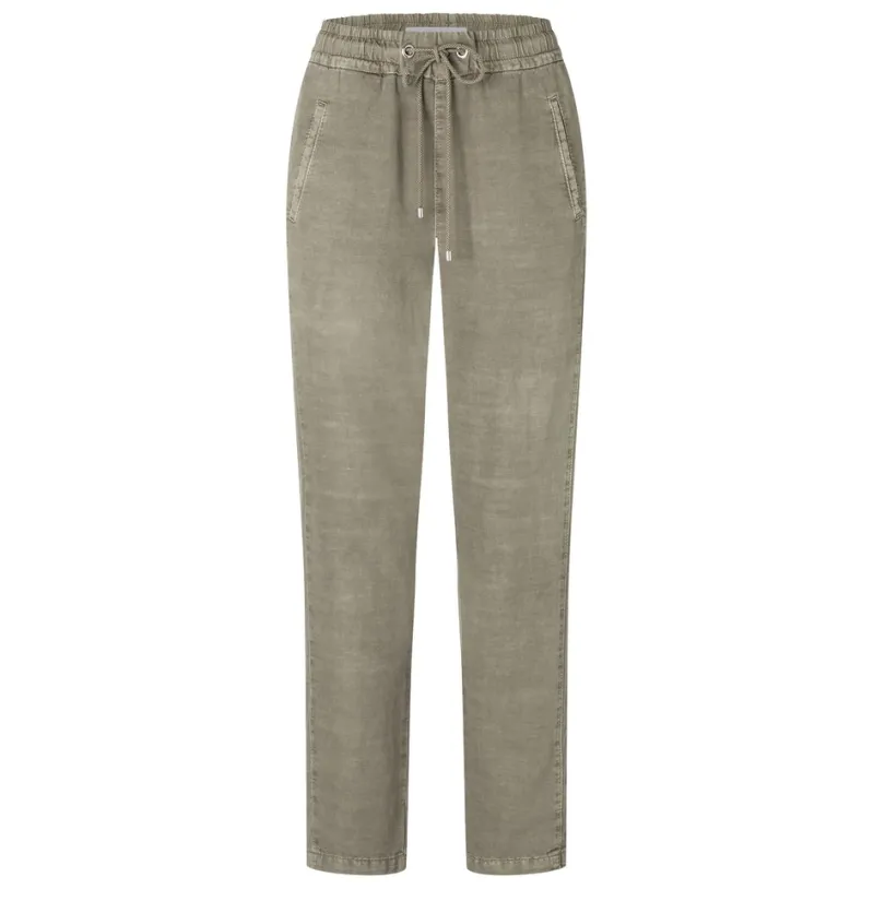 MAC Hosen*JEANS - EASY, Cotton linen tencel Grün