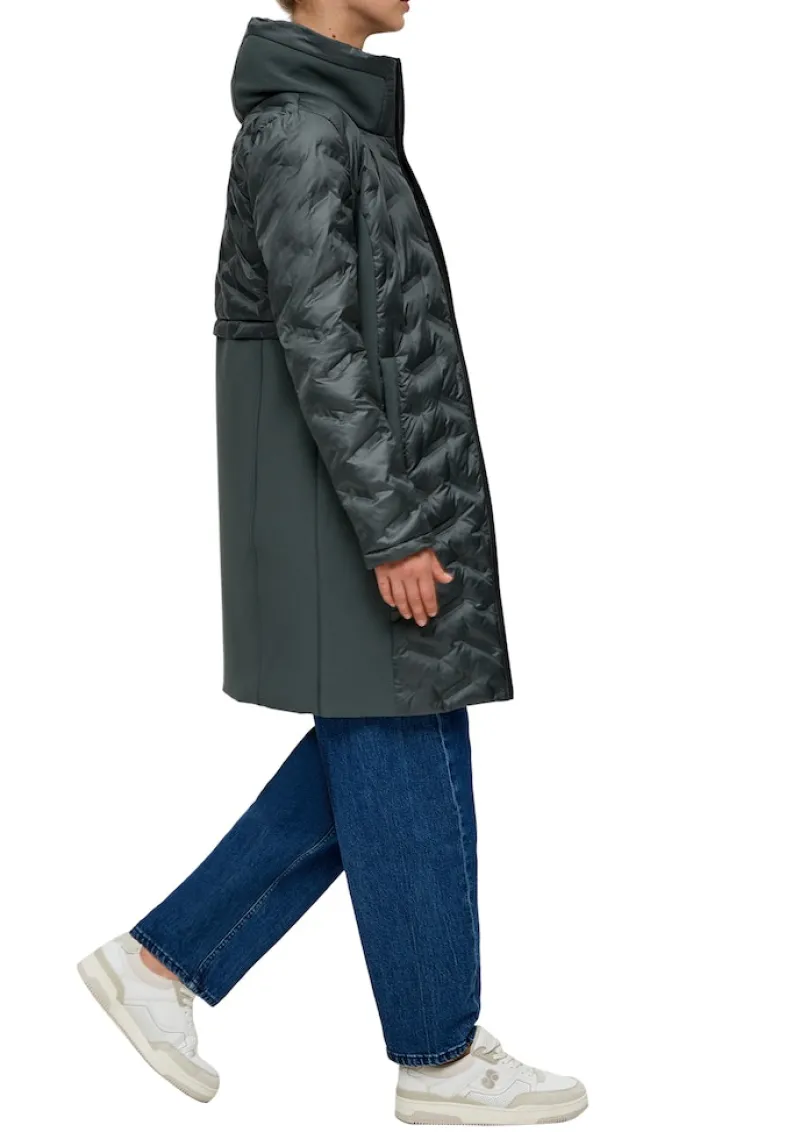 s.Oliver Jacken*Mantel mit Kapuze im Kragen Grün