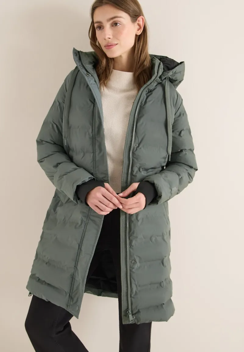 Cecil Jacken*Mantel mit nahtloser Steppung pastel olive