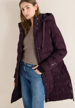 Cecil Jacken*Mantel mit nahtloser Steppung dark plum