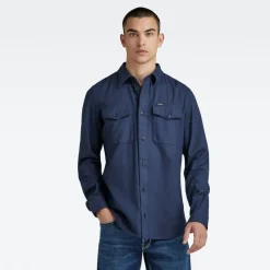 G-star Raw Hemden*Marine Slim Shirt ls sartho blue gd