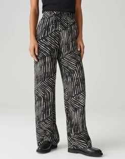 Opus Hosen*Marou palm leaves Black