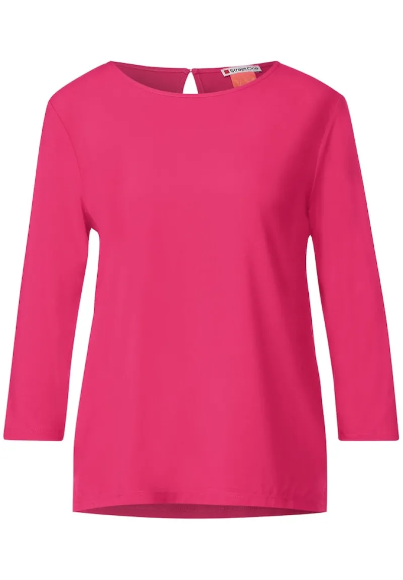 Street One Shirts*Materialmix Basic Shirt Coral Blossom