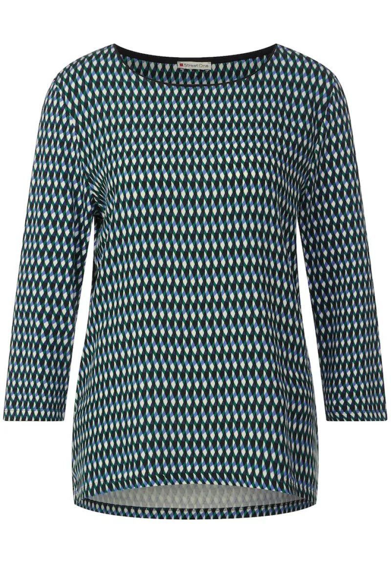 Street One Shirts*Materialmix Shirt Black