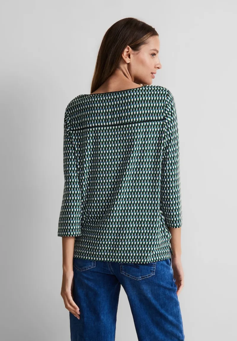 Street One Shirts*Materialmix Shirt Black