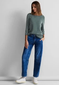 Street One Shirts*Materialmix Shirt Black