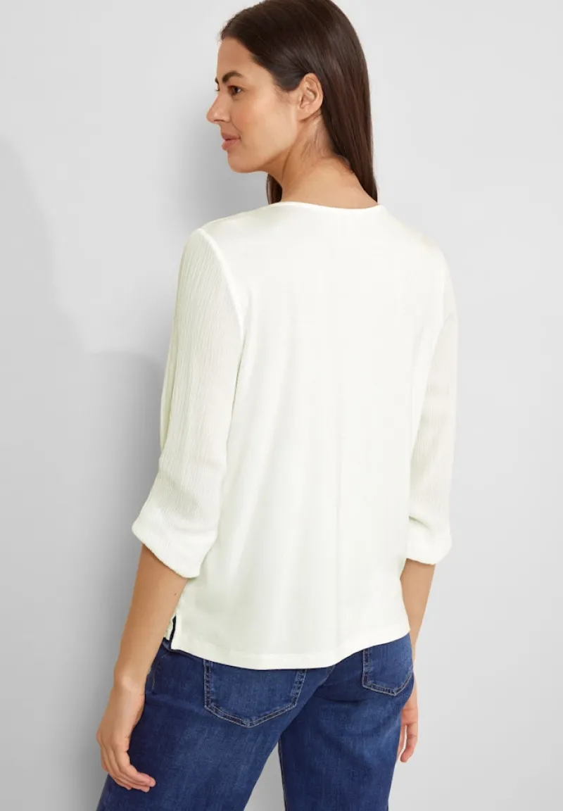 Street One Shirts*Materialmix Shirt off white