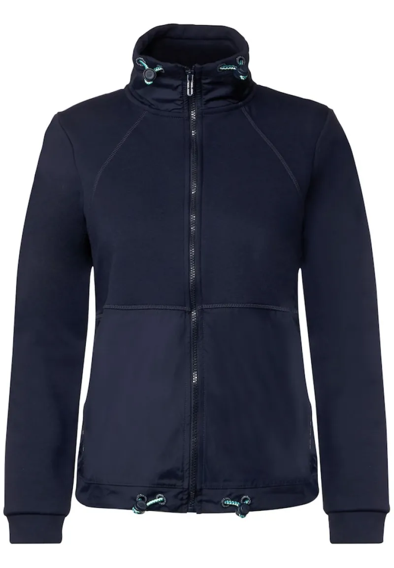 Cecil Pullover & Sweatshirts*Materialmix Strickjacke deep blue