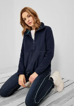Cecil Pullover & Sweatshirts*Materialmix Strickjacke deep blue