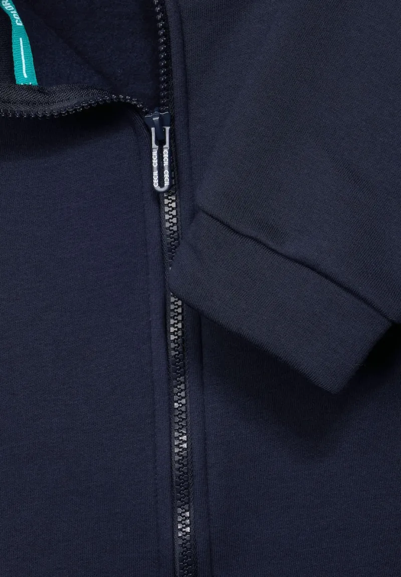 Cecil Pullover & Sweatshirts*Materialmix Strickjacke deep blue