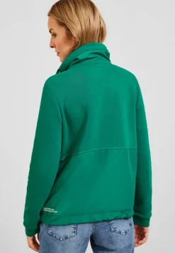 Cecil Pullover & Sweatshirts*Materialmix Strickjacke smaragd green