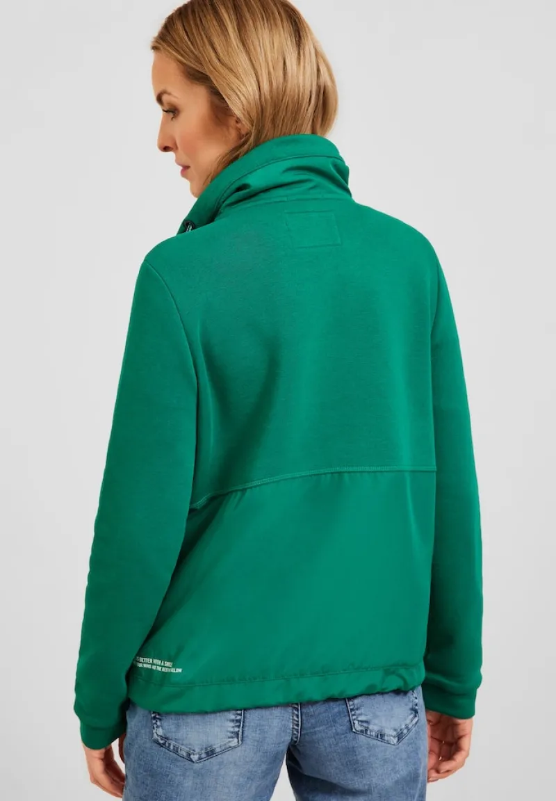 Cecil Pullover & Sweatshirts*Materialmix Strickjacke smaragd green