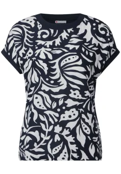 Street One Shirts*Materialmix T-Shirt deep blue