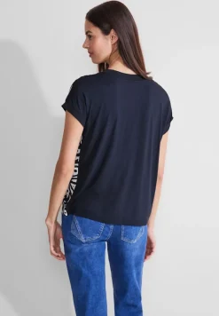 Street One Shirts*Materialmix T-Shirt deep blue