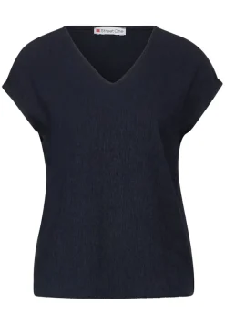 Street One Shirts*Materialmix T-Shirt deep blue