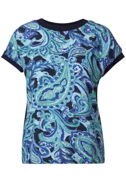 Street One Shirts*Materialmix T-Shirt intense aqua