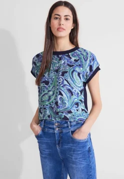 Street One Shirts*Materialmix T-Shirt intense aqua