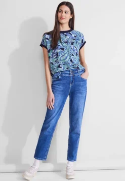 Street One Shirts*Materialmix T-Shirt intense aqua