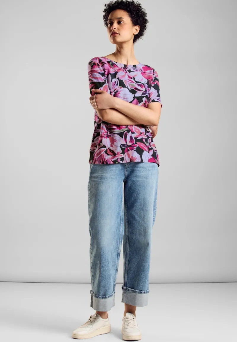 Street One Shirts*Materialmix T-Shirt magnolia pink