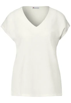 Street One Shirts*Materialmix T-Shirt off white