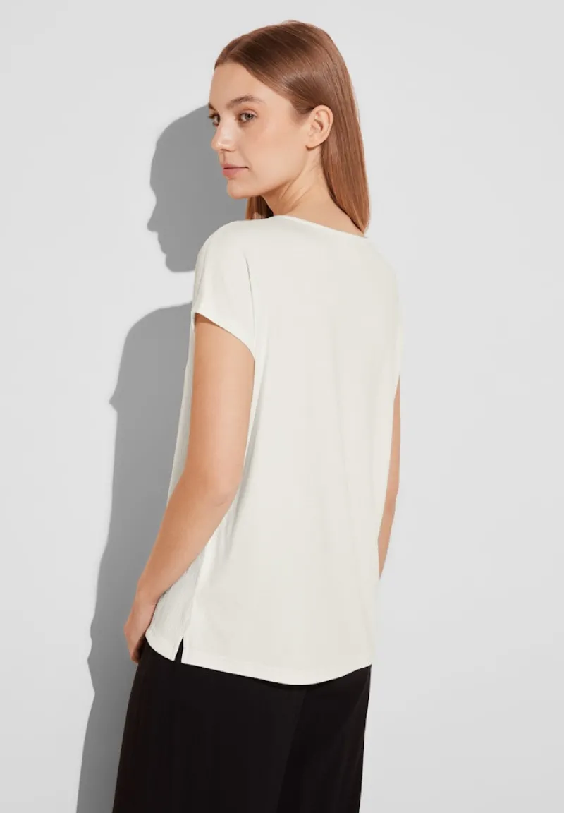 Street One Shirts*Materialmix T-Shirt off white