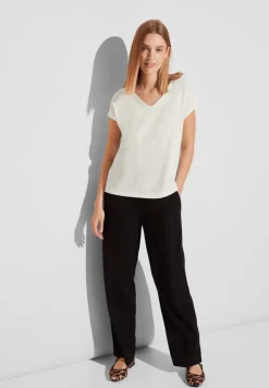 Street One Shirts*Materialmix T-Shirt off white