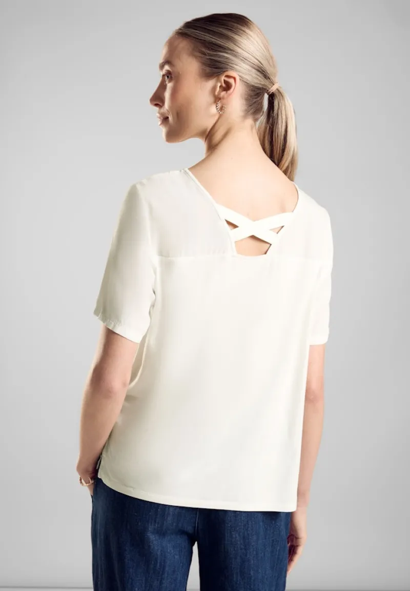 Street One Shirts*Materialmix T-Shirt off white