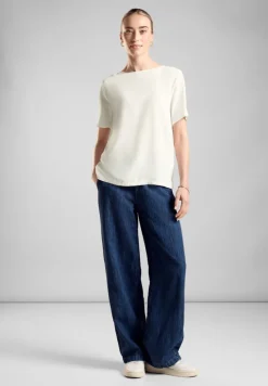 Street One Shirts*Materialmix T-Shirt off white