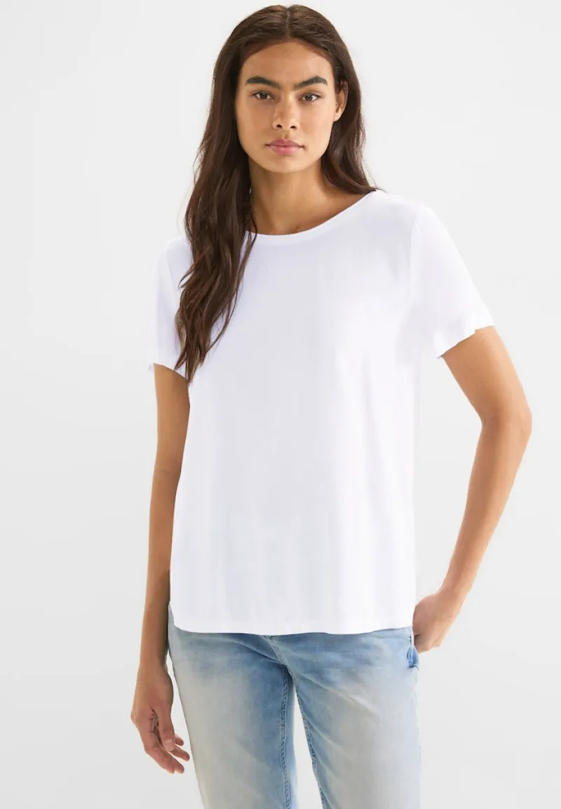 Street One Shirts*Materialmix T-Shirt white