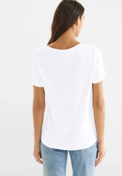 Street One Shirts*Materialmix T-Shirt white