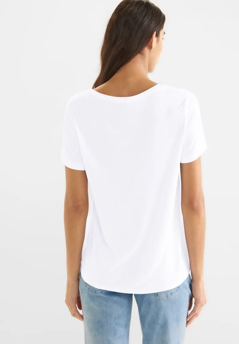 Street One Shirts*Materialmix T-Shirt white