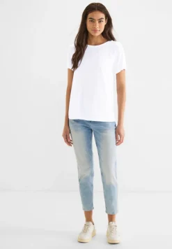 Street One Shirts*Materialmix T-Shirt white