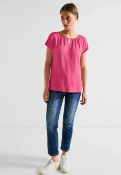 Street One Shirts*Materialmixshirt mit Cut-Out berry rose