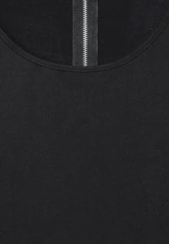 Street One Shirts*Materialmix-T-Shirt Black