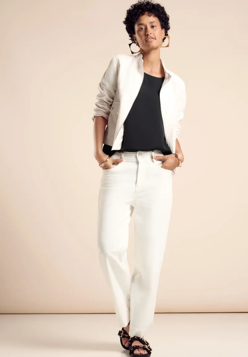 Street One Shirts*Materialmix-T-Shirt Black