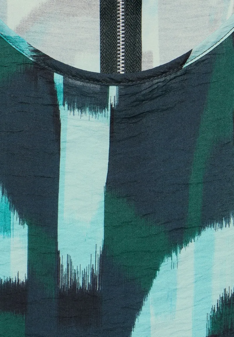 Street One Shirts*Materialmix-T-Shirt hunter green