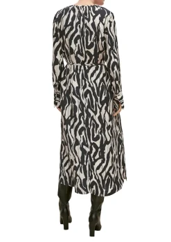 Comma Kleider*Maxikleid mit Allover-Print creme