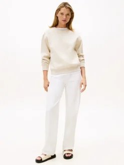 Tommy Hilfiger Pullover & Sweatshirts*MDRN REG CORP LOGO C-NK SWTSHRT heather oatmilk