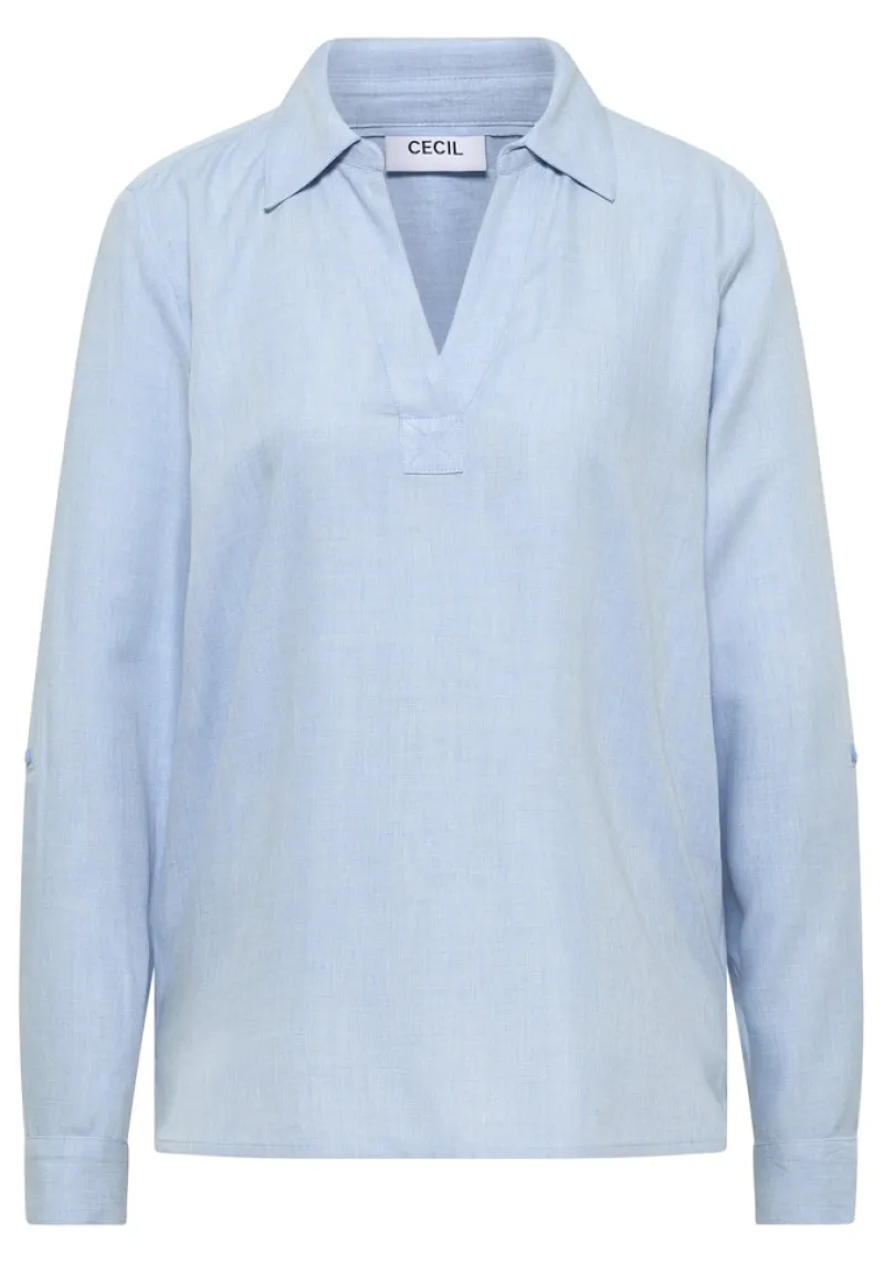 Cecil Blusen*Melange Bluse light sky blue melange