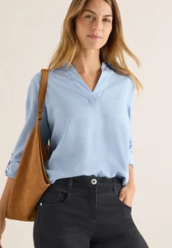 Cecil Blusen*Melange Bluse light sky blue melange