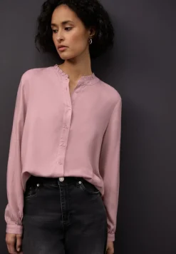 Street One Blusen*Melange Bluse mit Rüschen powder pink mel.