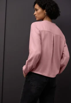 Street One Blusen*Melange Bluse mit Rüschen powder pink mel.
