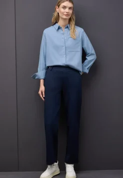 Street One Blusen*Melange Bluse mit Tape frosted blue mel.