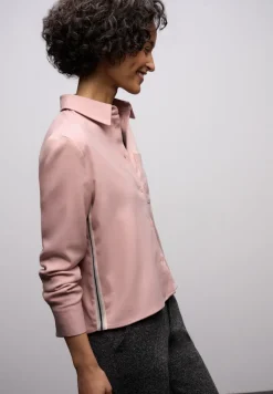 Street One Blusen*Melange Bluse mit Tape powder pink mel.